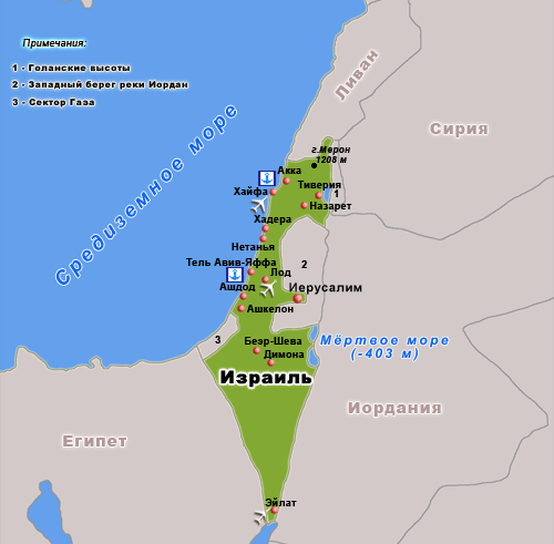 map Israel
